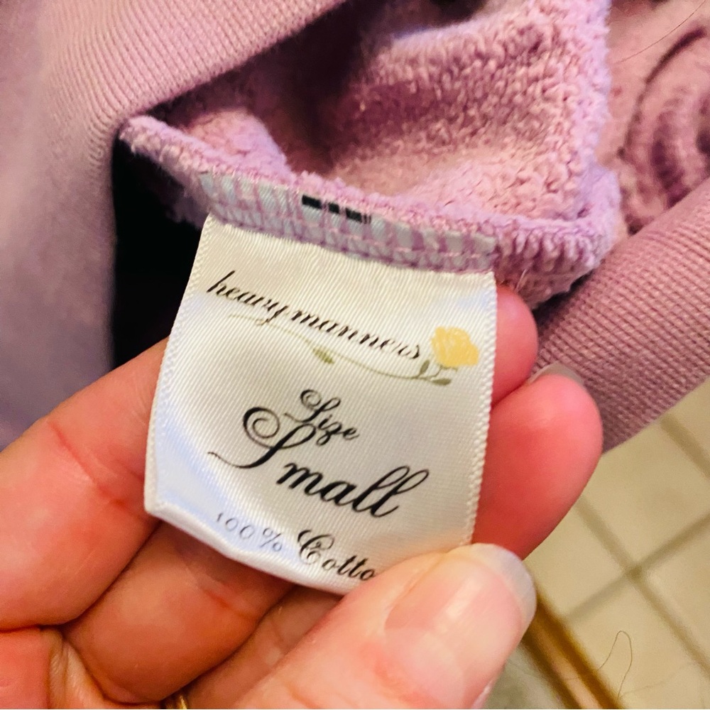 Heavy Manners Lavender Oversized Crewneck Sweatshirt - Picture 5 of 5